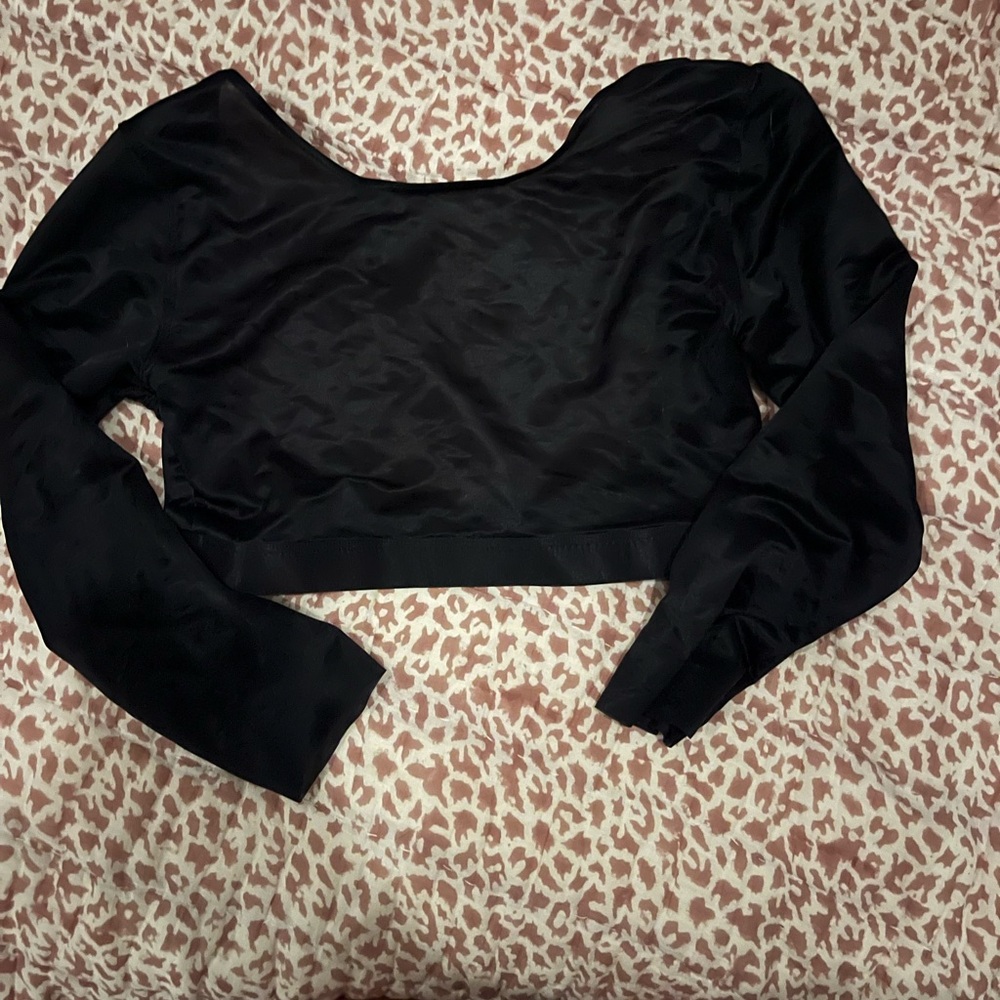 Sheer SKIMS open back crop top